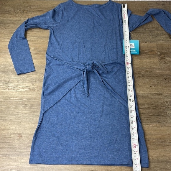 NWT Coolibar Women’s Tie Front Dress, Blue, UPF 50+ Sun Protection, size xs - Picture 9 of 10